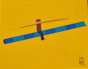 Le bonheur, cet équilibre délicat — peinture de benoît Renaux (3/3)