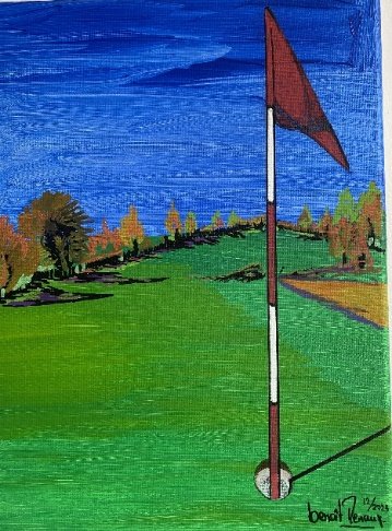Hole in one — peinture de benoît Renaux