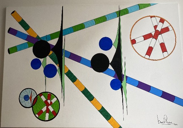 Sabres et fleurets — peinture de benoît Renaux