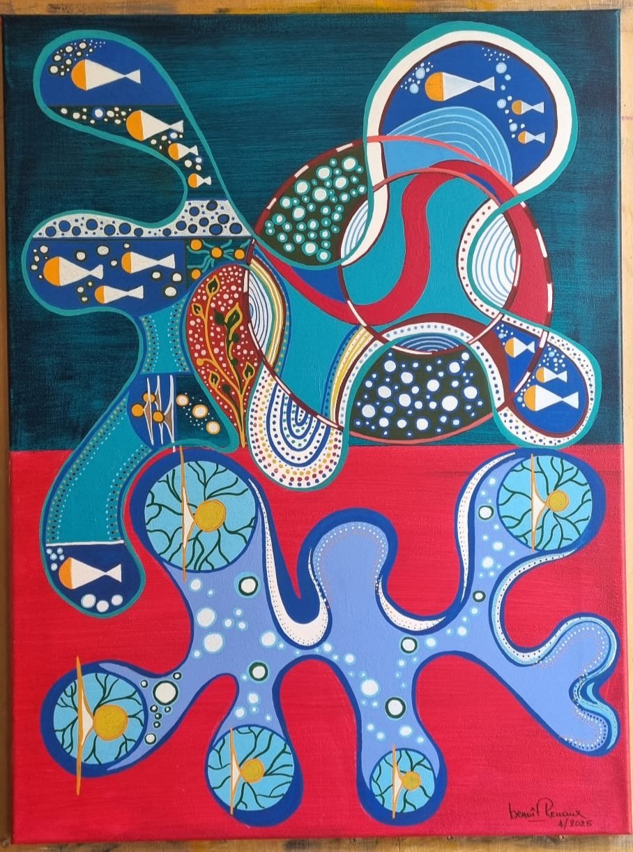 Twists and turns-2 — peinture de benoît Renaux