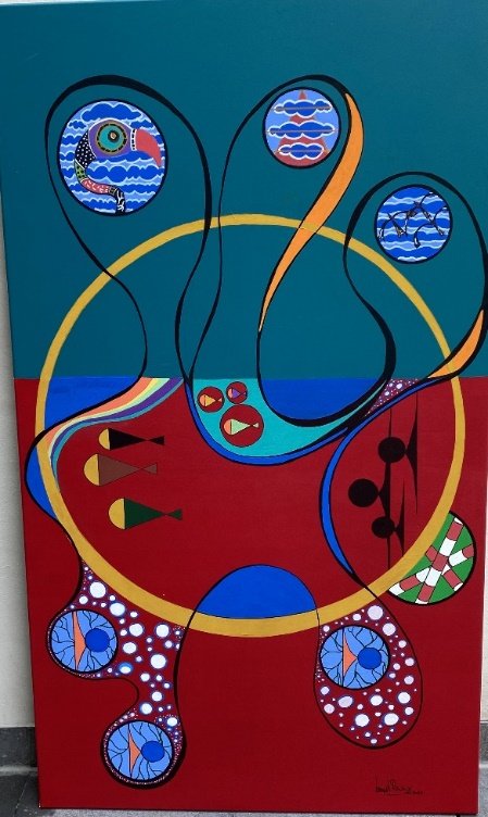 Twists and turns — peinture de benoît Renaux
